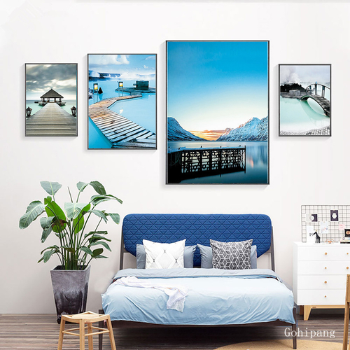 Seascape Paintings Prints Nordic Poster Modular