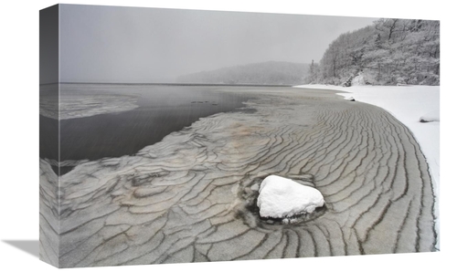 Global Gallery GCS-397605-1218-142 12 x 18 in. Pleated Ice Along Lake 