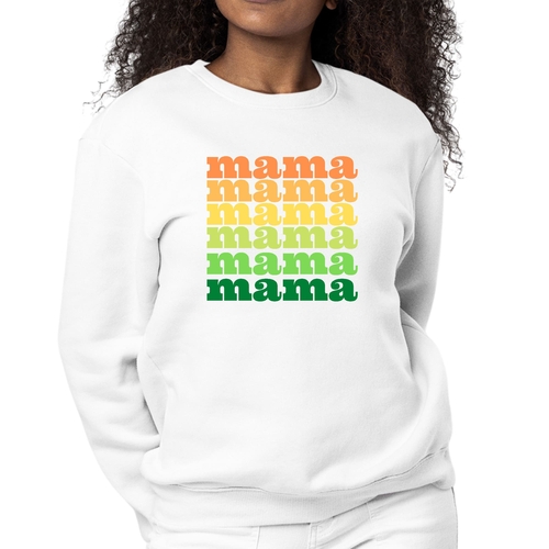 Womens Graphic Sweatshirt Mama Celebrating Mothers