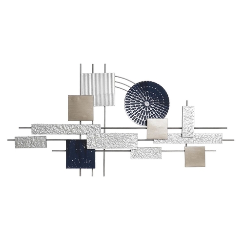 Wall Decoration DKD Home Decor Grey Blue Metal Modern (120 x 5,7 x 59