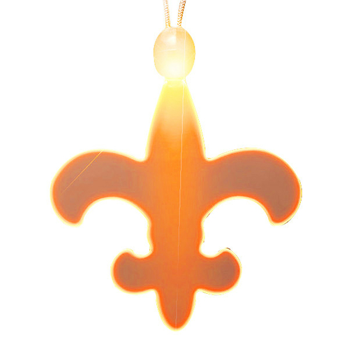 Blinkee 165131 LED Acrylic Fleur De Lis Necklace Amber