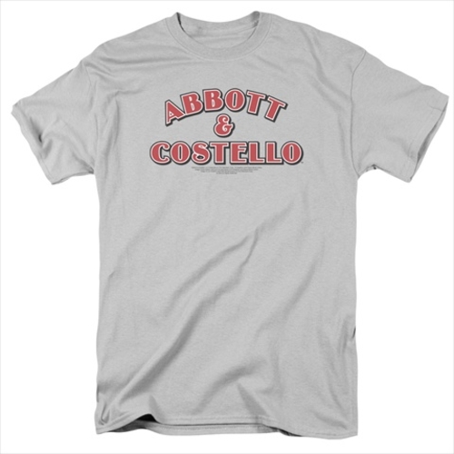 Abbott & Costello-Logo - Short Sleeve Adult 18-1 Tee, Silver - 3X
