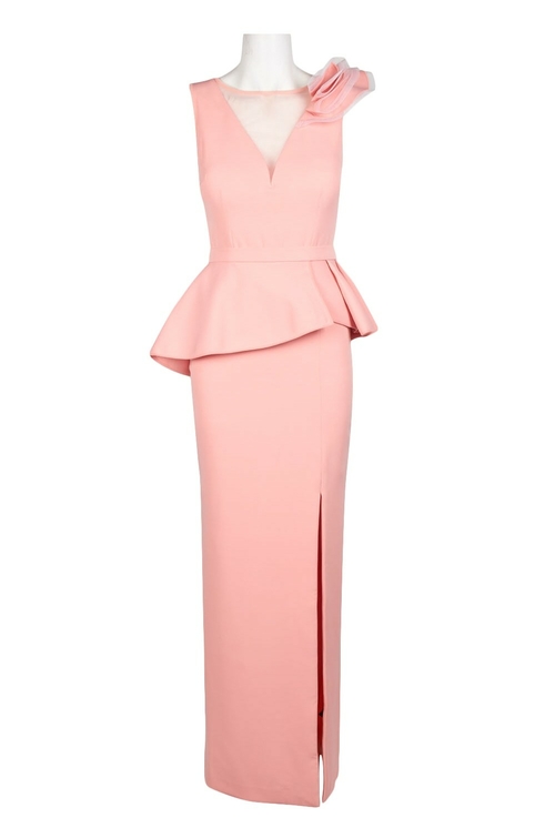 Nero Crew Neck Ruffled Sleeve Sleeveless Popover Slit Front Zipper