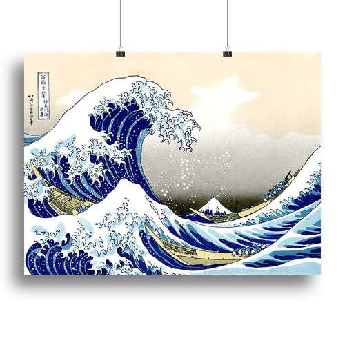 A big wave off Kanagawa by Hokusai Canvas Print or Poster