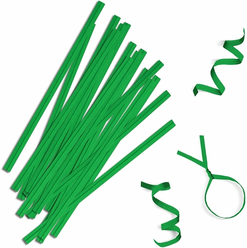 Pack of 24000 Paper Twist Ties 4" Long and 3/16” Wide. Green Twist