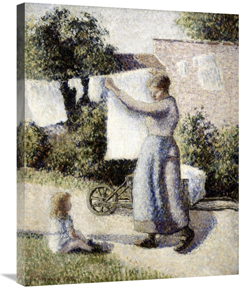 Global Gallery GCS-279443-30-142 30 in. Woman Hanging Laundry Art Prin