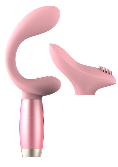 Perks Ex-3 Dual Vibrator and Clitoral Stimulator - Pink