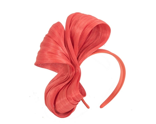 Exclusive orange silk abaca bow