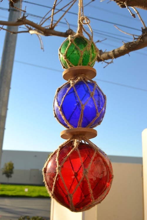 Reproduction Trio Glass Float Balls Buoy 18"