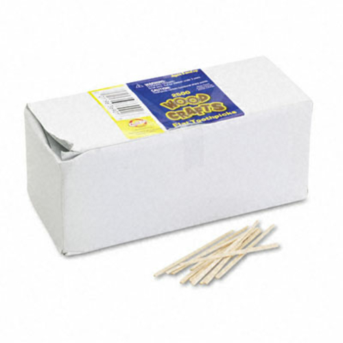 Chenille Kraft 369001 Flat Wood Toothpicks  2 500 per Pack