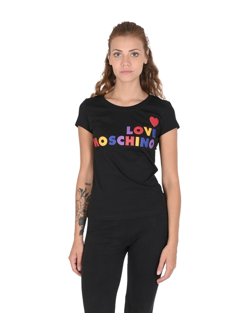 Love Moschino Womens T-Shirt W 4 B19 5B M 4083 C74 BLACK