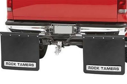 Rock Tamers R1E-110 Universal Mud Flaps for 2.5 in. Receiver Hitch Adj