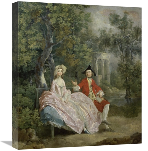 Global Gallery GCS-277615-22-142 22 in. Conversation in a Park Art Pri