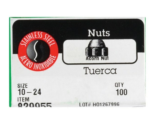 Hillman 0829955 10-24 Stainless Steel Nut Cap - Box of 100