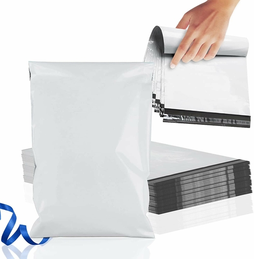 500 Pack White Flat Poly Mailers 19" x 24" Plastic Shipping Bags 2.0