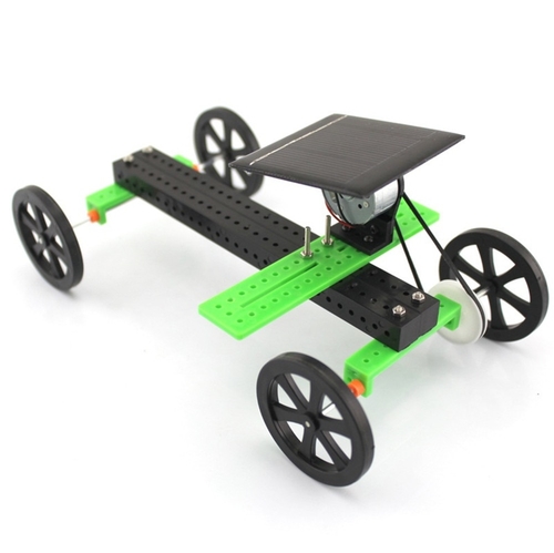 1 Set Mini Solar Powered Toy Diy Car Kit Children