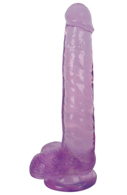 Lollicock - 8" Slim Stick With Balls - Grape Ice