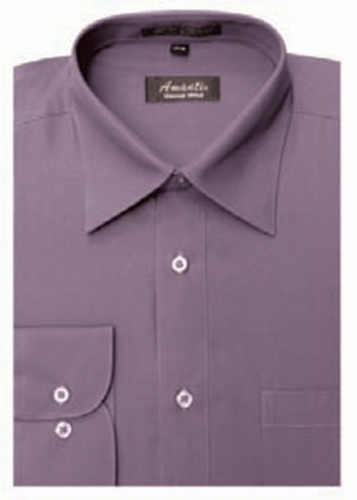 Amanti CL1012-17 1-2x36-37 Amanti Mens Wrinkle Free Violet Dress Shirt