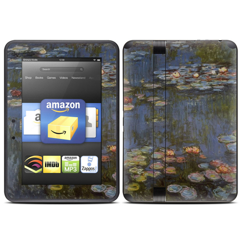 DecalGirl AKF7-MON-WLILIES Amazon Kindle Fire HD 2012 Skin - Monet - W
