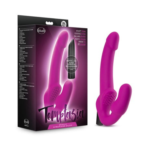 Blush Temptasia Estella 9.5 in. Silicone Strapless Strap-On Dildo with