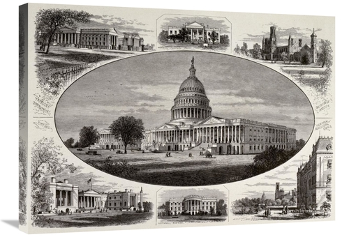 Global Gallery GCS-281063-30-142 30 in. Public Buildings in Washington