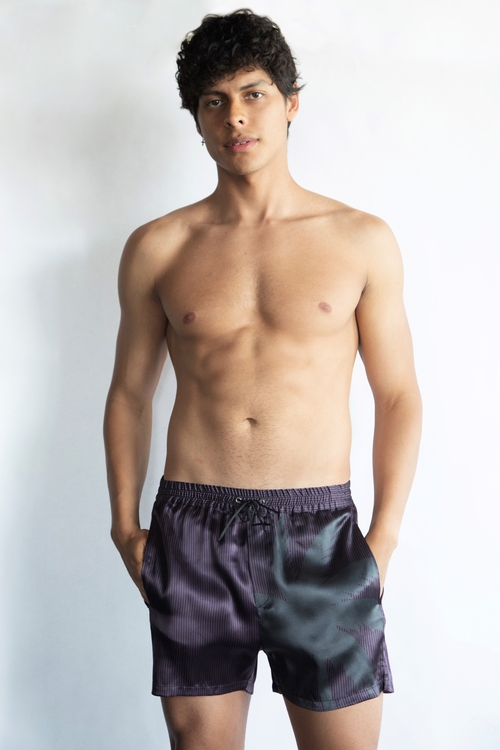 CALIFORNIA PRINT SILK BOXER SHORTS