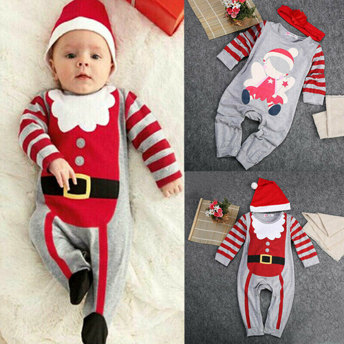 Newborn Unisex Kid Boy Girl Rompers Christmas