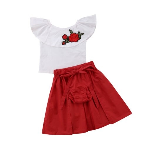 New In Fashion Summer Cotton 3Pcs Kids Baby Girls