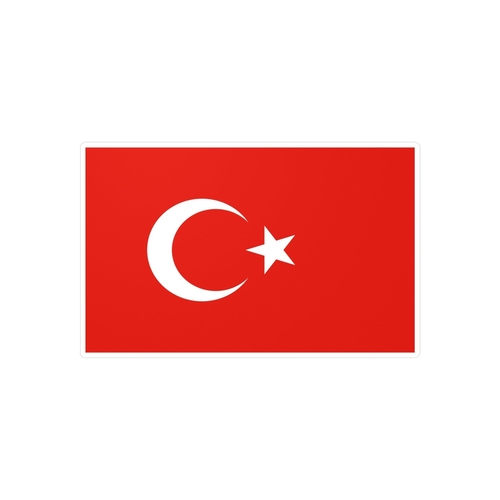 Autocollant Drapeau de la Turquie en plusieurs tailles