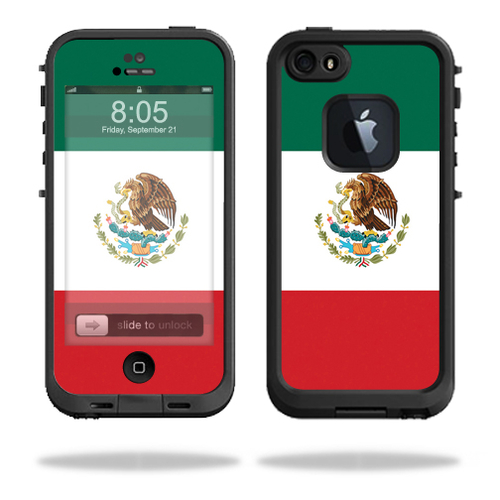 MightySkins LIFIP5S-Mexican Flag Skin for Lifeproof iPhone 5S Case - M