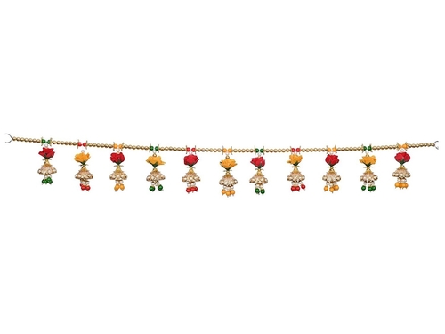Pompom Drop Beads Toranam Handmade Bandarwal Toran