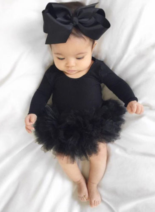 Cute Newborn Baby Girl Lace Long Sleeve Bodysuit