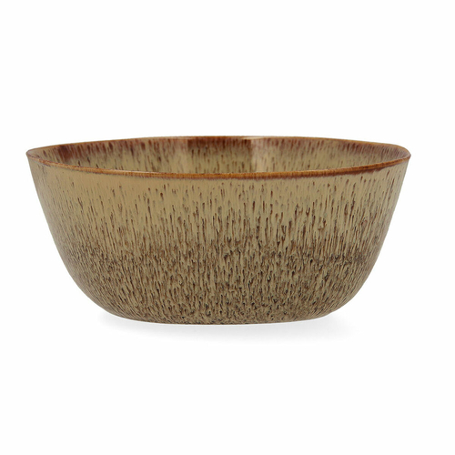 Salad Bowl Bidasoa Ikonic 20 x 19,5 x 8,5 cm Ceramic Brown 3 Pieces