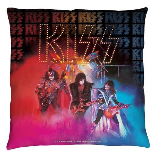 Trevco KISS150-PLO3-26x26 26 x 26 in. Kiss & Stage Lights Throw Pillow