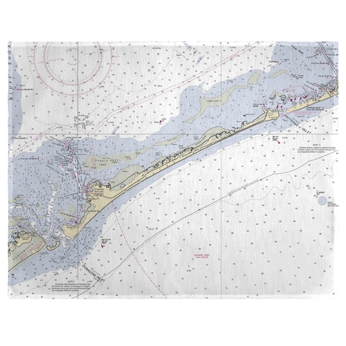 Betsy Drake PM228 14 x 18 in. Ocracoke Inlet, NC Nautical Map Plac