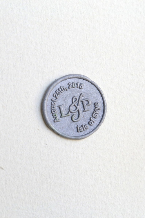 Custom Wedding Wax Seal Stamp Initials with names and date 