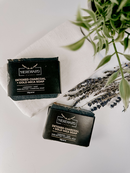 Detoxed Lavender + Mint Shea Butter + Charcoal Soap