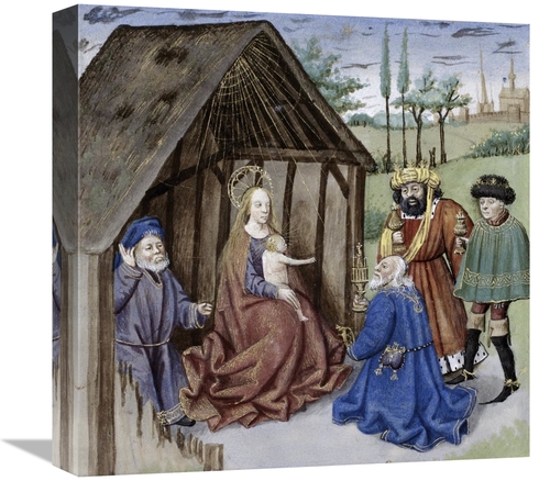 Global Gallery GCS-278268-16-142 16 in. Nativity with Three Kings Art 