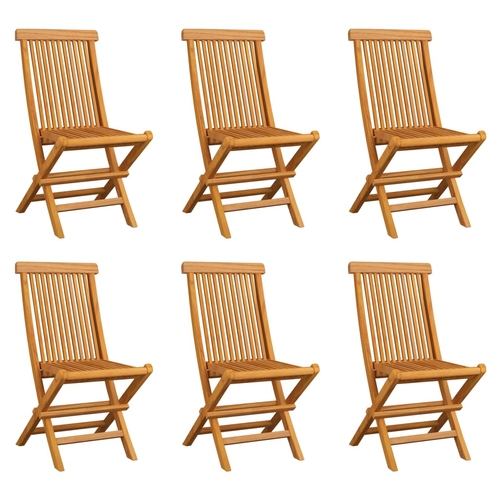 Folding Garden Chairs 4 pcs Solid Teak Wood