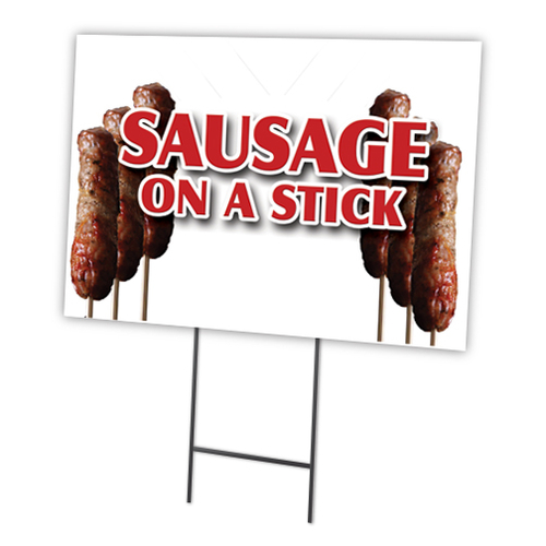 SignMission C-1824-DS-Sausage On A Stick 18 x 24 in. Sausage on A Stic