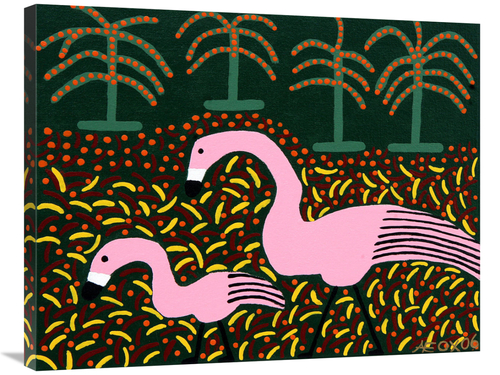 Global Gallery GCS-479199-2835-142 28 x 35 in. Flamingos Art Print - U