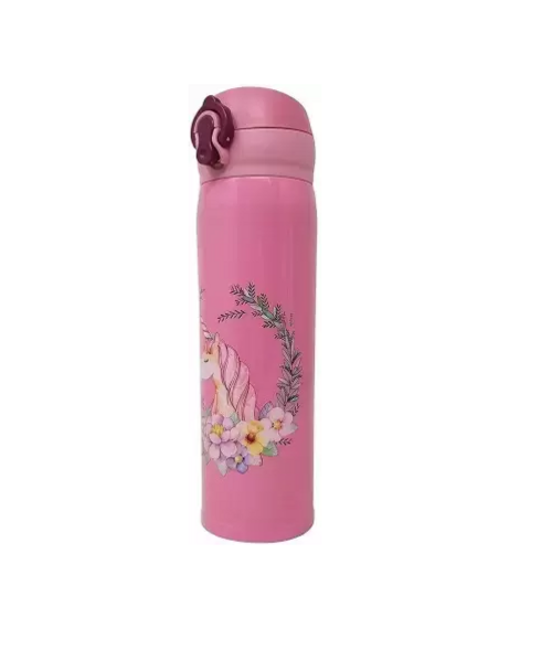 Pink Unicorn Water Bottle for Girls 500 ml Bottle