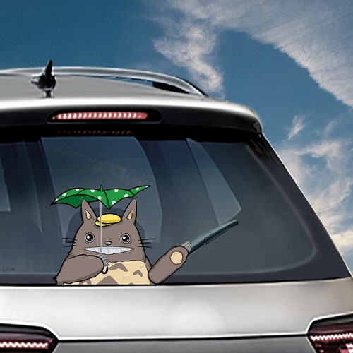 Totoro Playing The Umbrella Car Styling Waving