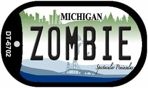 Smart Blonde DT-6702 Zombie Michigan Novelty Metal Dog Tag Necklace - 