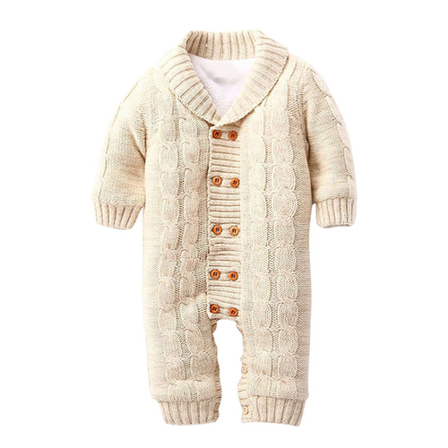 Newborns Baby Button Rompers wool Knitted