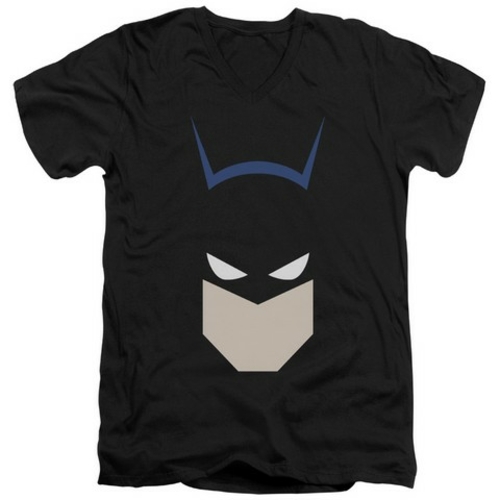 Trevco Batman- Bat Head - Short Sleeve Adult 30-1 Tee - Black- Medium