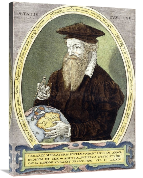 Global Gallery GCS-267810-36-142 36 in. Gerard Mercator Art Print - Be