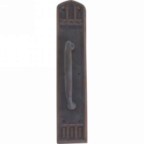 Brass Accents A04-P5841-RV7-613VB Oxford Pull Plate with Colonial Revi