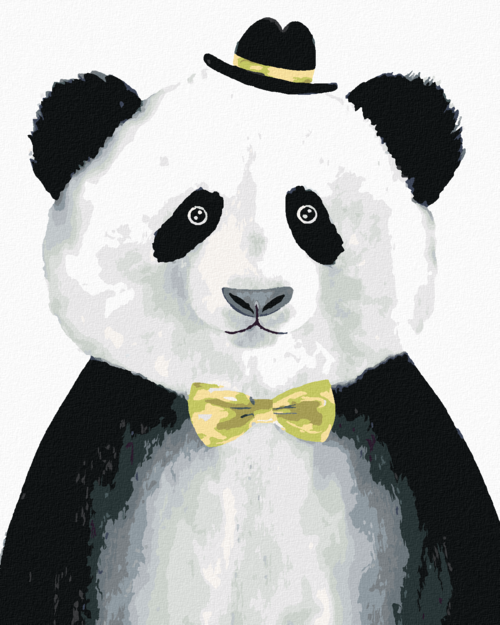 Paint by Numbers - PANDA WITH A HAT