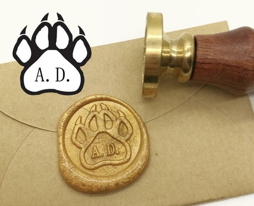 Dog Claw Wax Seals Stamp - Custom initial Wax Sealing Stamp
